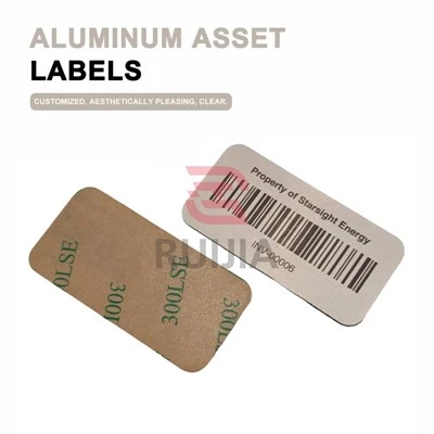 Étiquettes d'actifs en aluminium