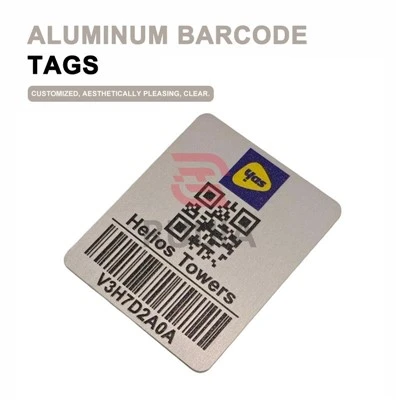 Étiquettes de codes à barres en aluminium