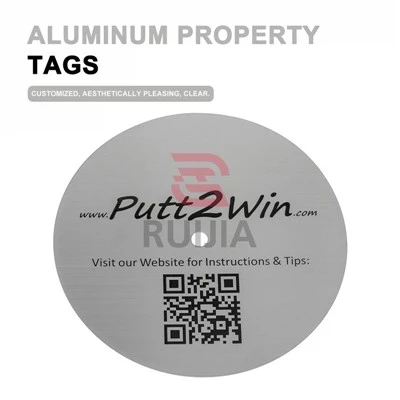 Étiquettes de propriété en aluminium